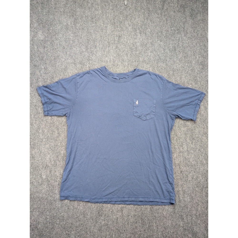 Johnnie-O Mens XXL Blue Graphic Short Sleeve Pocket T‎ Shirt Surfer Outdoorsy